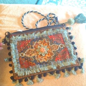 Crossbody fringe purse